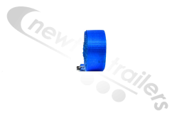 BLUE-3.0-D1.5 Dawbarn Cover Sheet Side Strap With D Eyelet 1.5m Down Blue 3m
