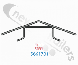 056617014300 Keith Walking Floor® V9 4mm Steel Slat / Plank 5661701 13100mm