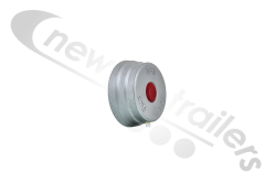 4.304.0086.01 SAF Hub Cap Silver with Red Centre