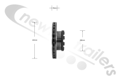 4.079.0017.51 SAF Brake Disc for Intradisc B9-22K01 and B9-22S Axle 2010 onwards