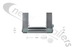 40AWF-000302-L-01-C Titan Net Hinge Assembly, 1-1/ 4" Pin To Suit EXT-HD Top Rail, Flip Tarp Net System Nearside and Offside