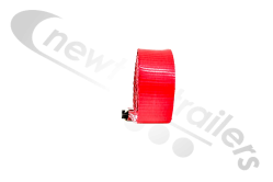 RED-3.5-D1.75 Cover Sheet Side Strap For Moving Floor Trailers With D Eyelet 1.75 down In Red LG:3.5m