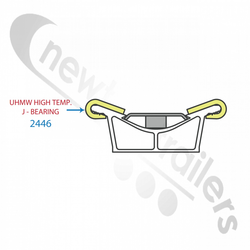 2446-01 Keith Walking Floor® V9 Steel Plank HIGH TEMPERATURE Grey J-Bearing 2446 UHMW 10.000m