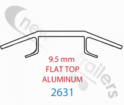 8226314300 #2631 Keith Walking Floor® Plank or Slat V9 10.5" Flat Top Aluminium #2631 = LG:13500mm