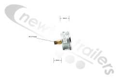 Q810 Titan 2 1/2" Pressure Gauge 3000 PSI