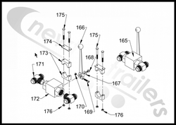 84802604 Keith Walking Floor, RFII - Ball Valve Assembly - Electric On/Off - with Handle and Tees