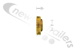 10-203-1-25-A Bloom 1000 Series Heavy Duty Bronze Gear 40.1 Ratio