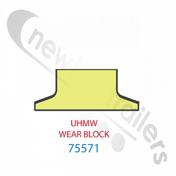 75571 Keith Walking Floor® Bearing For V18 System Floor UHMW WEAR BLOCK