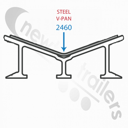 2460 Keith Walking Floor® V9 Steel Pan 2460 13500mm for 10.5" slat centers - Asphalt