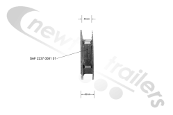 M-94007202 STAS SAF Air Bag Spacer 50mm - Galvanised