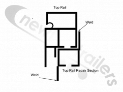 SBM-WFT Newton Trailers Top Rail Repair Track / Channel For Trailers With Moving Headboard - 13600mm
