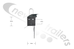 F-104257101 STAS Adjustable Light Bracket Support Universal Right Hand Offside (Light Wing)