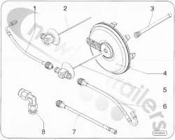 204424203500 SAF Tyre Pilot Connecting Line Single Tyre (SOLD SINGULARLY) For Axle Kit Use N1008650