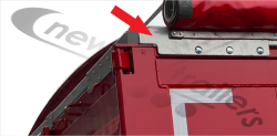 30160844 Knapen Steel Top Rail Box Section CORNER Capping RIGHT Hand Rear Corner