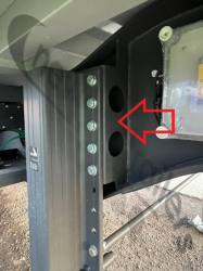 F-101582801 STAS Landing Leg Fixing Bracket Profile Complete Bracket Right (OS) - Suits Steel Chassis