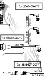 68-4993-017 Aspoeck Rear Supply Cable / Loom For Knapen Premium Rear End OS/Right
