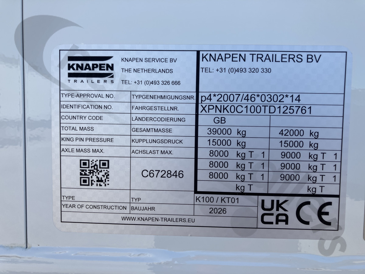 Hire New 2026 Knapen Biomass Moving Floor Trailer