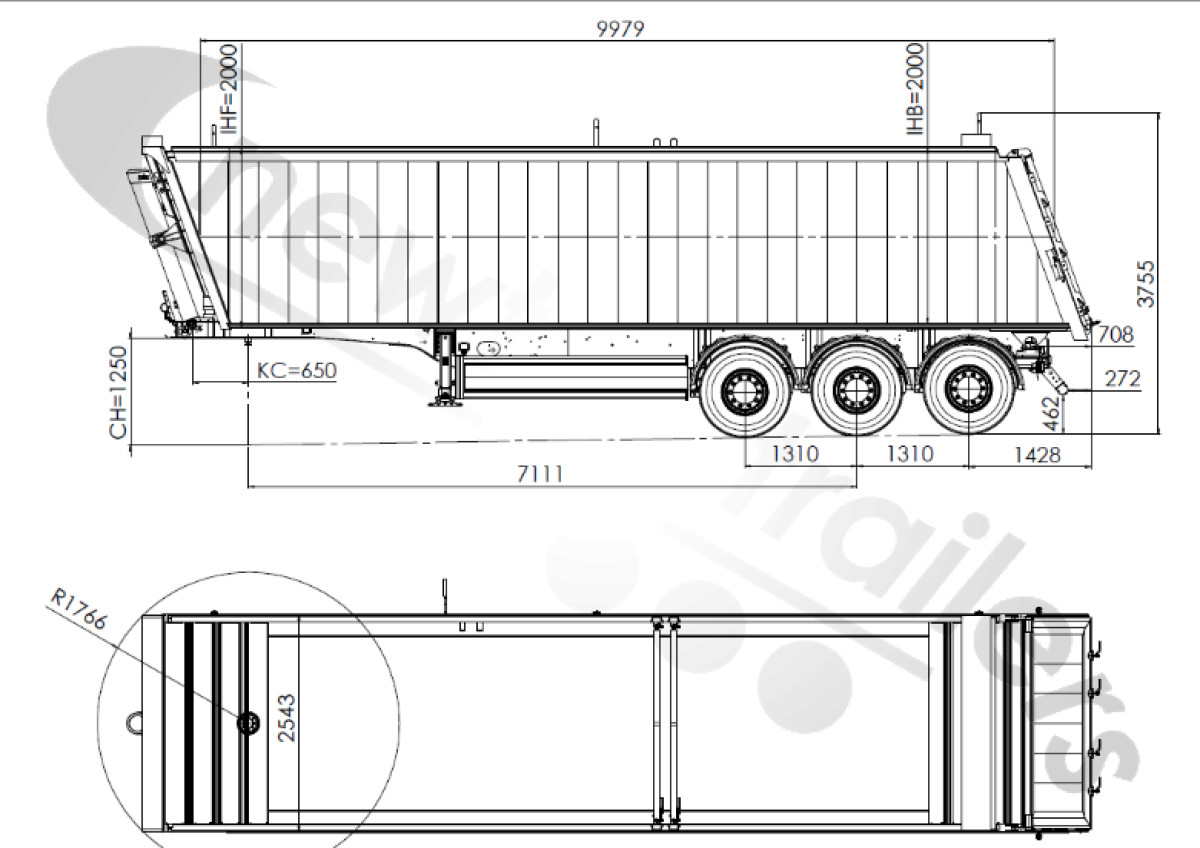 New 2025 STAS Watertight Tipping Trailer