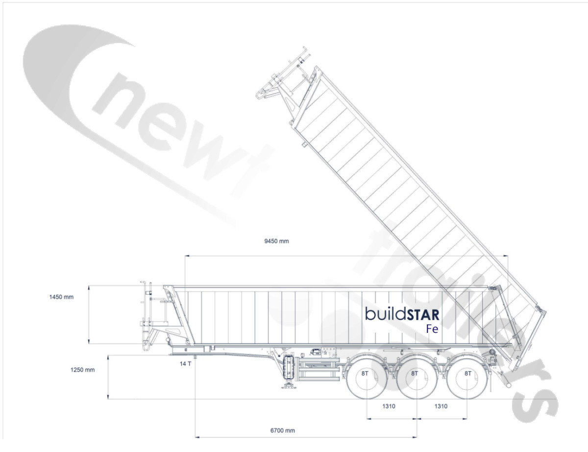 New 2025 STAS Aggregate Tipping Trailer