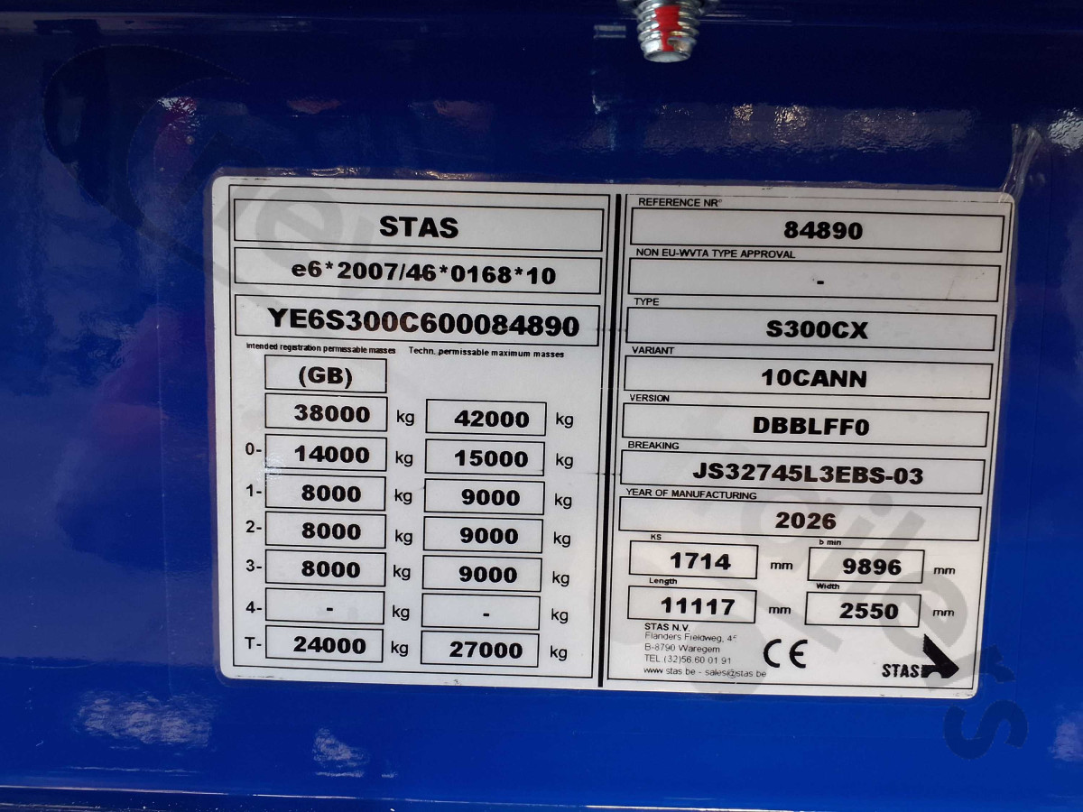 New 2026 STAS Plank Sided Tipping Trailer