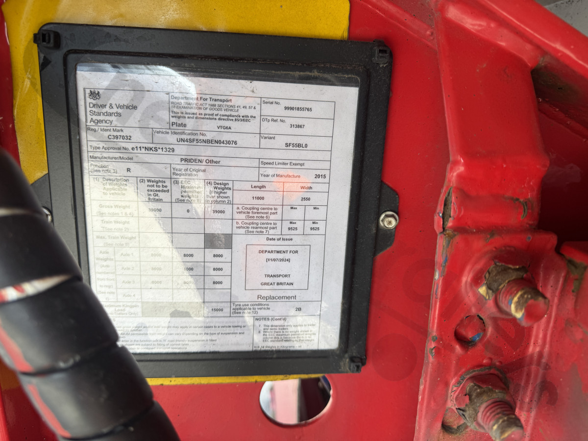 Used 2015 Priden Blowing Tipping Trailer